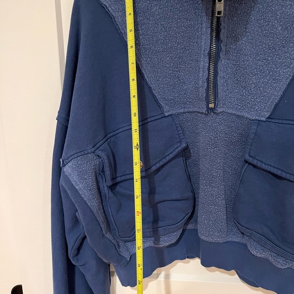 Free People Blue Half-Zip Sweatshirt - Picture 12 of 12